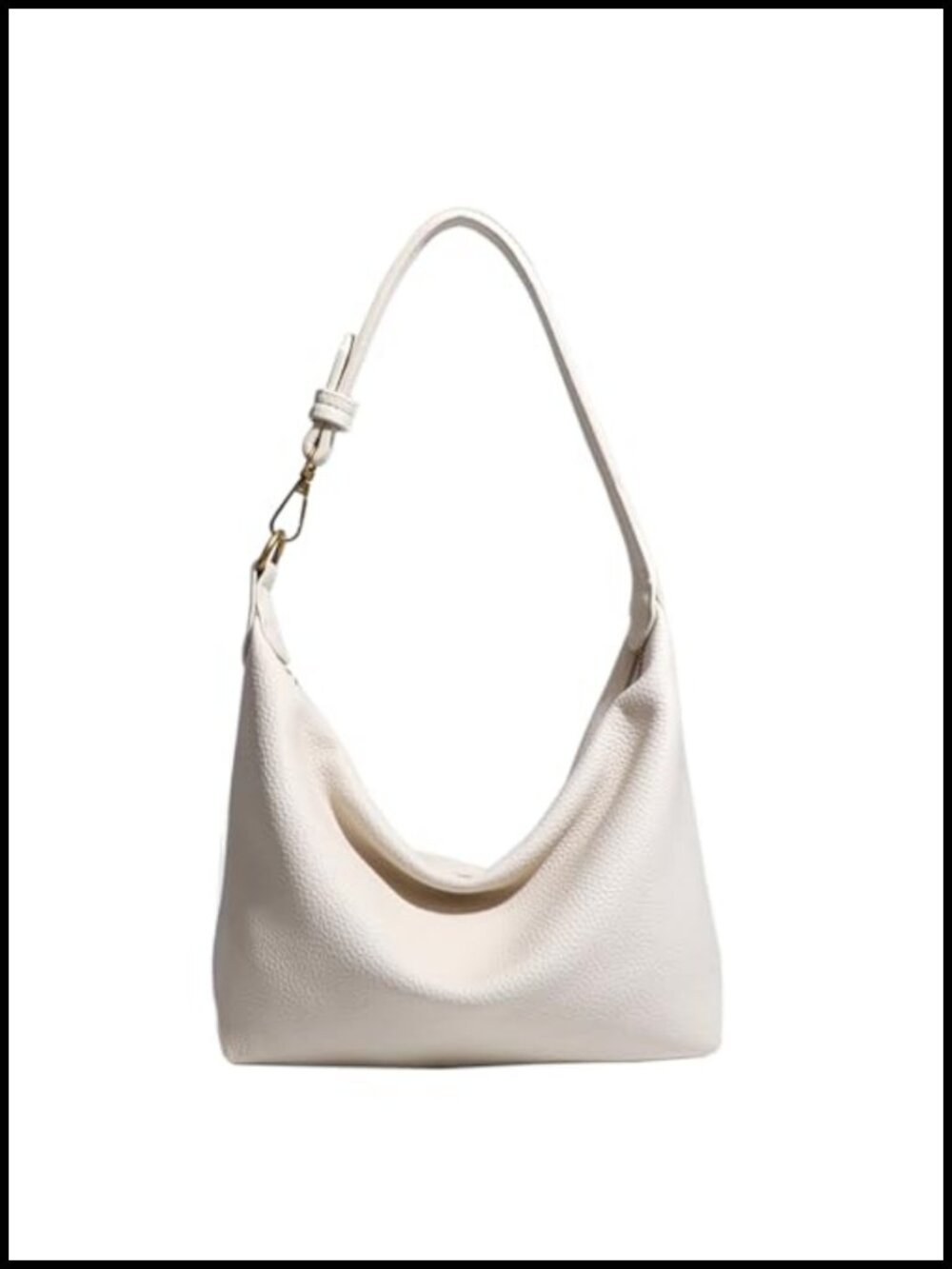 Small Hobo Bag Soft PU Leather Shoulder Purse Slouchy Everyday Handbag